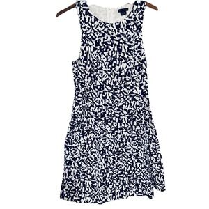 Theory 100% Cotton 4 Maydra Print Fit & Flare Eyelit Midi Dress Cocktail Evening